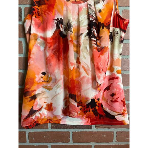 Dressbarn | Sleeveless Floral Blouse - Picture 4 of 6